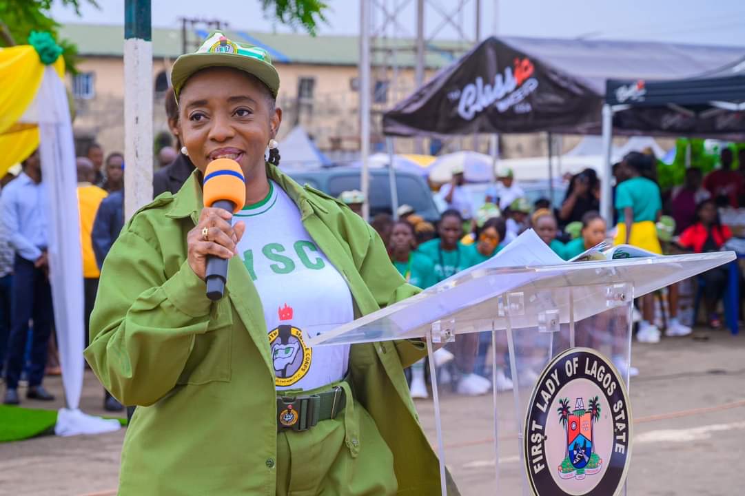 Lagos Governor's Wife Encourages NYSC Members to Contribute Positively