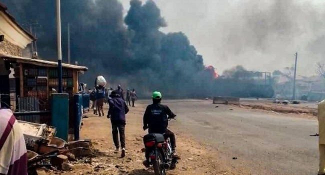 A tanker explosion at Karamin Rami village, Mashegu LGA, injured one person and caused widespread farmland destruction.