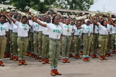 Graduates presenting NERD Clearance Slip at NYSC orientation camp