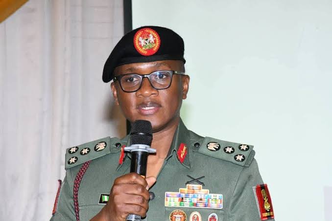 NYSC DG Olakunle Nafiu delivering Easter message to corps members