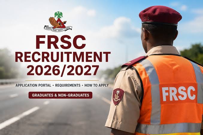 Applicant completing the FRSC Recruitment 2026 online application form through the official recruitment portal.